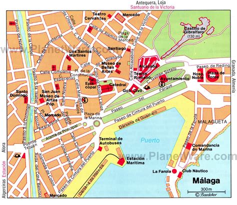 old town malaga map